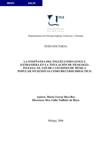 tesis doctoral la enseñanza del inglés como lengua extranjera en la ...