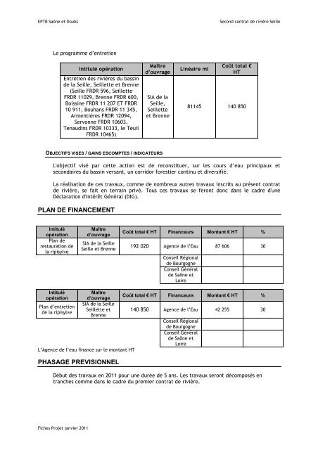 Dossier dÃ©finitif - Programme d'actions - EPTB SaÃ´ne Doubs