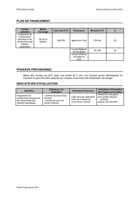 Dossier dÃ©finitif - Programme d'actions - EPTB SaÃ´ne Doubs