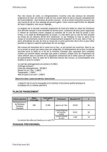 Dossier dÃ©finitif - Programme d'actions - EPTB SaÃ´ne Doubs