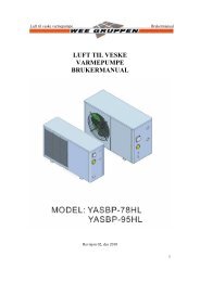 LUFT TIL VESKE VARMEPUMPE BRUKERMANUAL