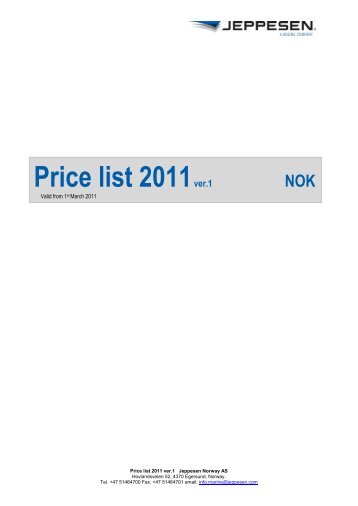Price list 2011ver.1 NOK - Jeppesen Commercial Marine