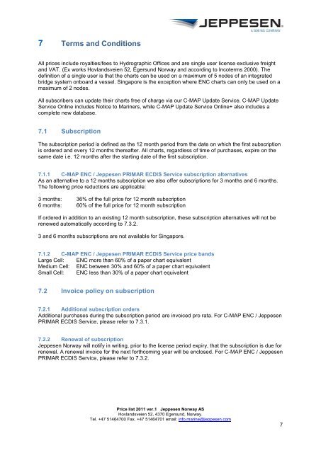 Price list 2011ver.1 NOK - Jeppesen Commercial Marine