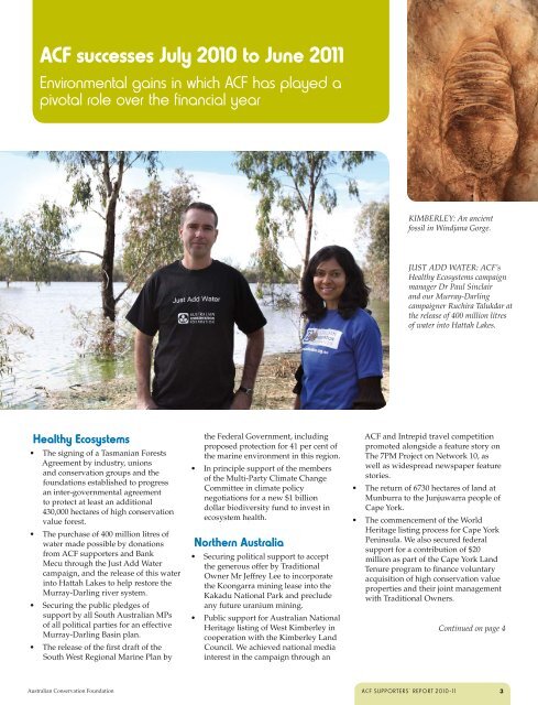 supporters' report 2010-11 - Australian Conservation Foundation