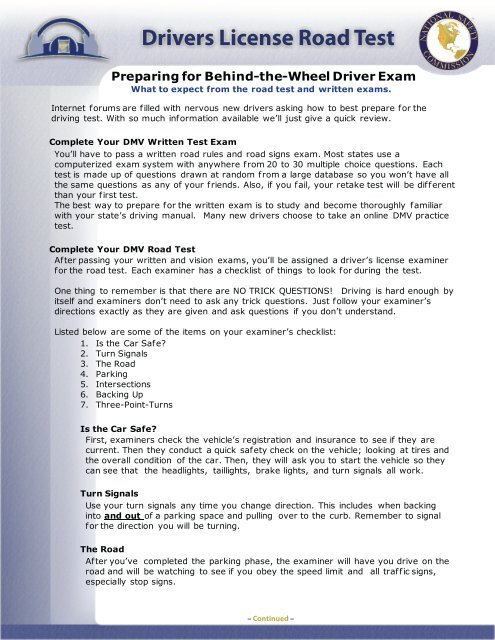 Tips To Pass Your DMV Behind-the-Wheel Test