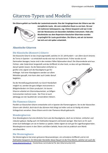 Gitarrentypen 2 (PDF) - Gitarre & Musik