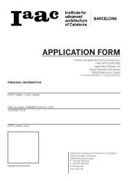 APPLICATION FORM - Institute for Advanced Architecture of Catalonia