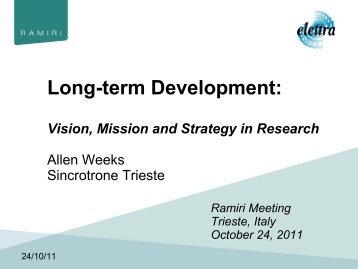 Presentation by Allan Weeks - Ramiri