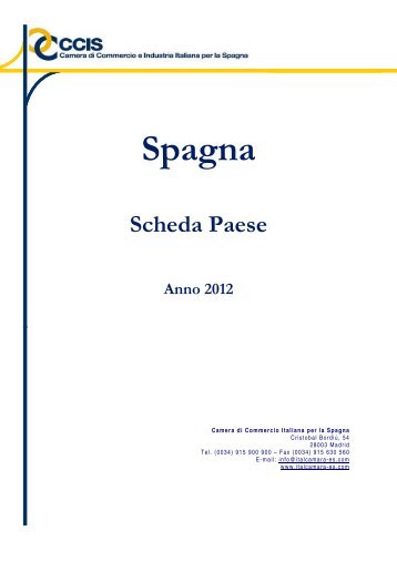 Scarica la scheda paese della Spagna attualizzata al 2012