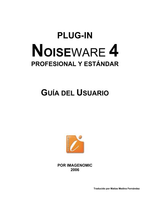 Manual Noiseware Español - Imagenomic