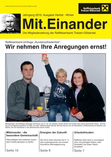 Mit.Einander - Raiffeisenbank Traisen-GÃ¶lsental