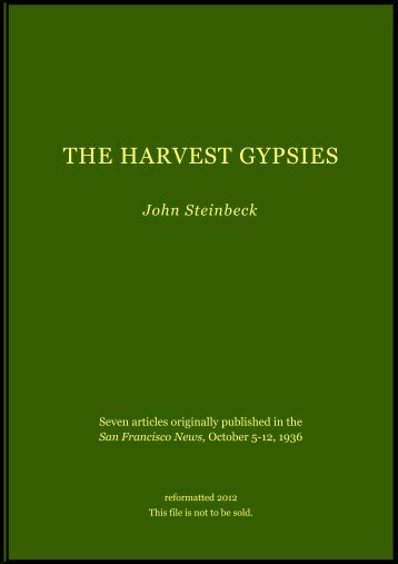 John Steinbeck - The Harvest Gypsies.pdf - Canton Public Schools