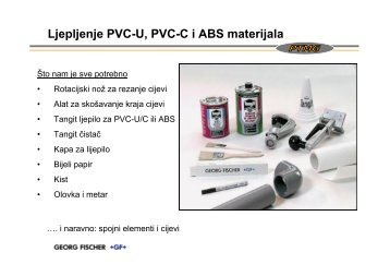 Ljepljenje PVC-U, PVC-C i ABS materijala - ptmg.hr