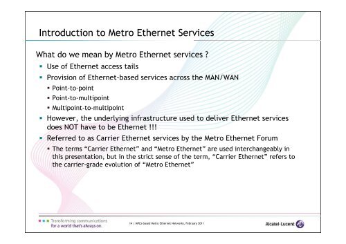 APRICOT 2011 - MPLS-based Metro Ethernet Networks v1.0