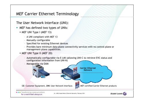 APRICOT 2011 - MPLS-based Metro Ethernet Networks v1.0