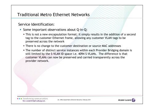 APRICOT 2011 - MPLS-based Metro Ethernet Networks v1.0