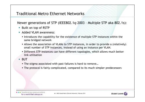 APRICOT 2011 - MPLS-based Metro Ethernet Networks v1.0