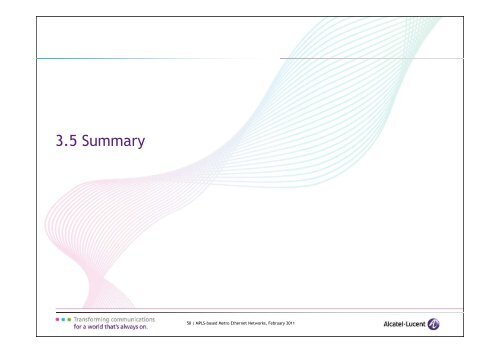 APRICOT 2011 - MPLS-based Metro Ethernet Networks v1.0