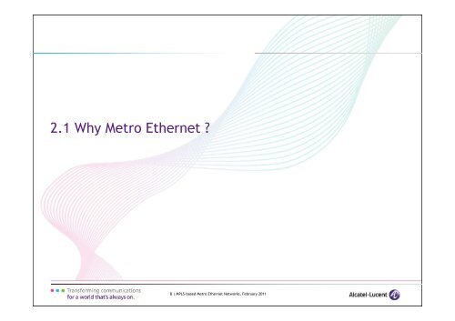 APRICOT 2011 - MPLS-based Metro Ethernet Networks v1.0