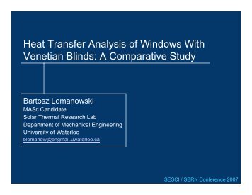 Heat Transfer Analysis of Windows With Venetian Blinds: A ...