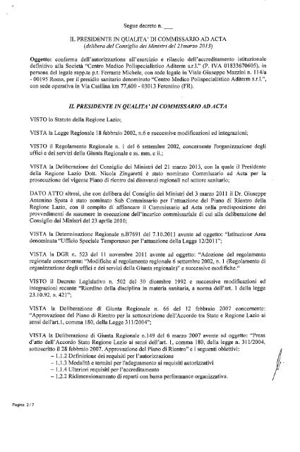 Modello lettera per piano di rientro