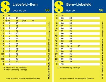 LiebefeldâBern S6 BernâLiebefeld S6 - S-Bahn Bern