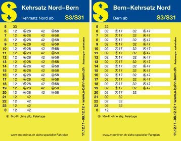 Kehrsatz Nord - S-Bahn Bern