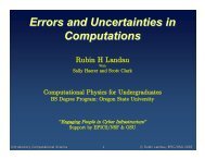 Errors and Uncertainties in Computations Errors and Uncertainties ...