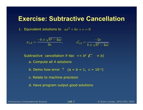 Errors and Uncertainties in Computations Errors and Uncertainties ...