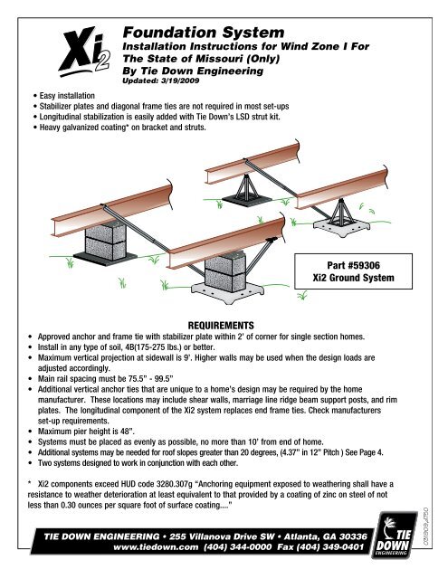 Xi2 Foundation System Installation Instructions For Ground