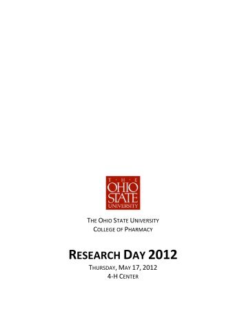 research day 2012 - College of Pharmacy - The Ohio State University