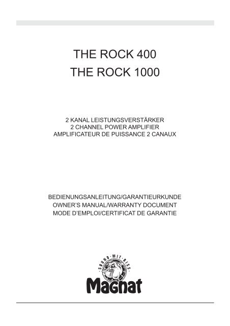 The Rock 400/1000 - Magnat