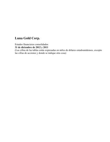 Luna Gold Corp.