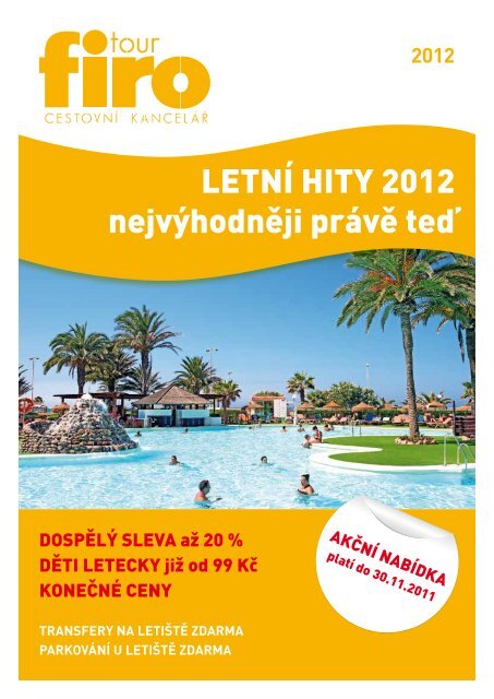 Stáhnout katalog Letní hity 2012 ve formě PDF - FIRO-tour, a.s.