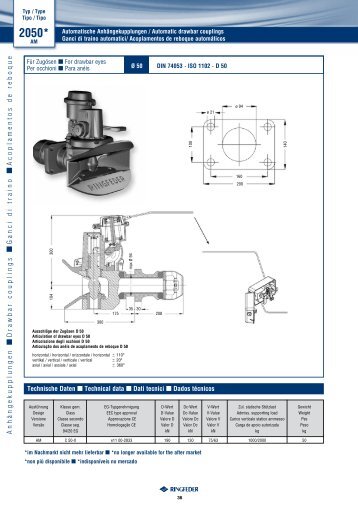 AnhÃ¤ngekupplungen Drawbar couplings Ganci di traino ... - Ringfeder