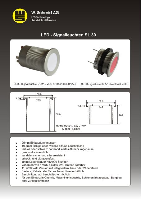 Datenblatt SL 30 Deutsch - LED