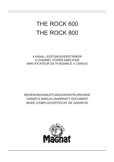 The Rock 600/800 - Magnat