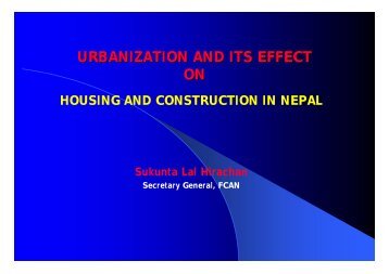 URBANIZATION AND ITS EFFECT ON