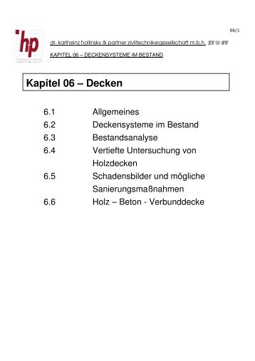 Kapitel 06 â Decken - Denkmalpflege TU-Wien