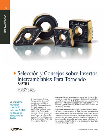 SelecciÃ³n y Consejos sobre Insertos Intercambiables Para Torneado