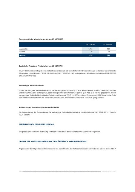 Konzernjahresabschluss - GeschÃ¤ftsbericht 2007