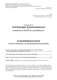 Von der Gewerbesteuer zur kommunalen Betriebssteuer - Jarass