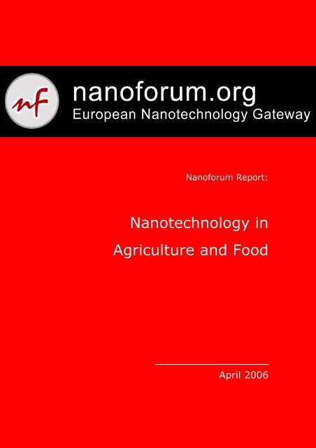 Nanotechnology in Agriculture and Food - Europa