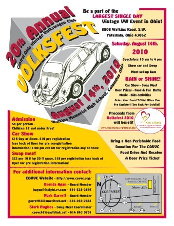 show flyer/registration form - Central Ohio Vintage Volkswagen Club