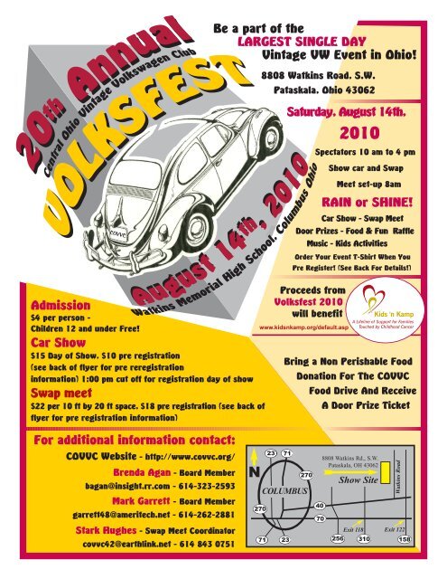 show flyer/registration form - Central Ohio Vintage Volkswagen Club