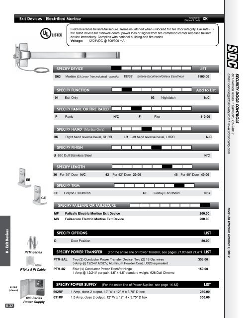 Access & Egress Solutions - SDC Security Door Controls