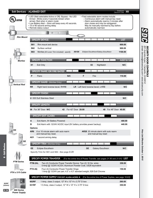 Access & Egress Solutions - SDC Security Door Controls