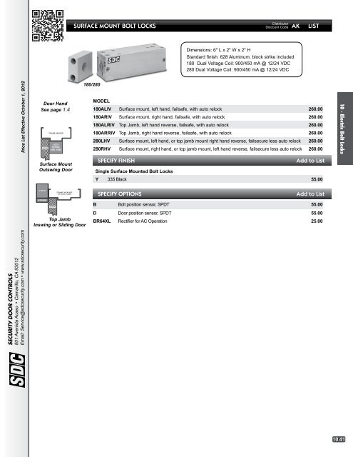 Access & Egress Solutions - SDC Security Door Controls