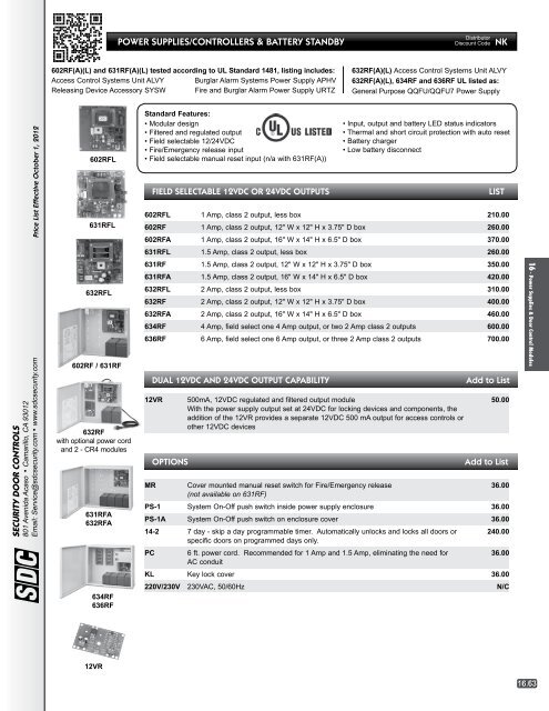 Access & Egress Solutions - SDC Security Door Controls