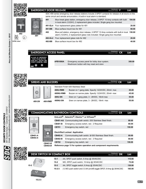 Access & Egress Solutions - SDC Security Door Controls